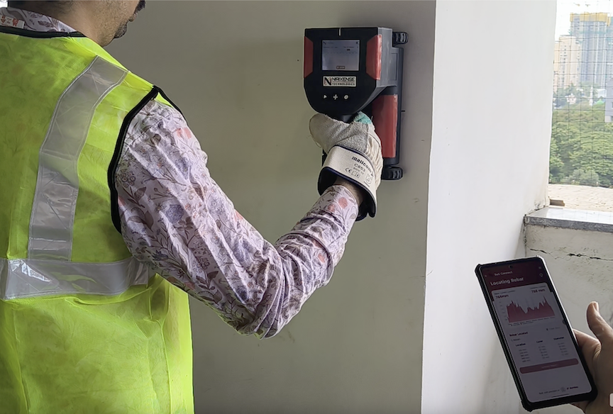 On-site column inspection with ReX 100